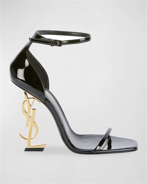 ysl black heels with gold|how much do YSL heels cost.